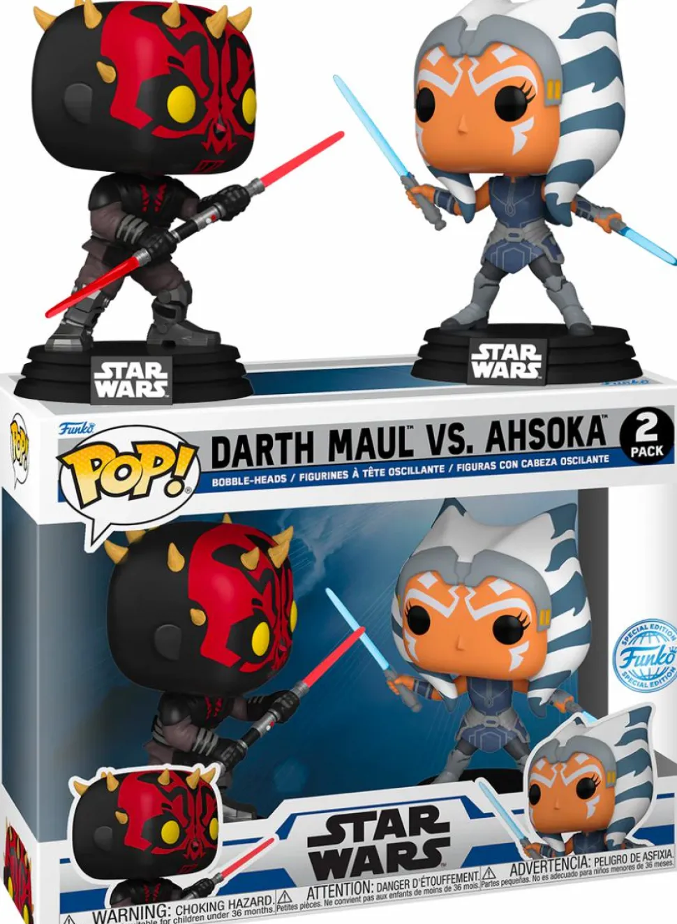 Star Wars: The Clone Wars - Darth Maul vs. Ahsoka Tano Pop! Vinyl Figure 2-Pack