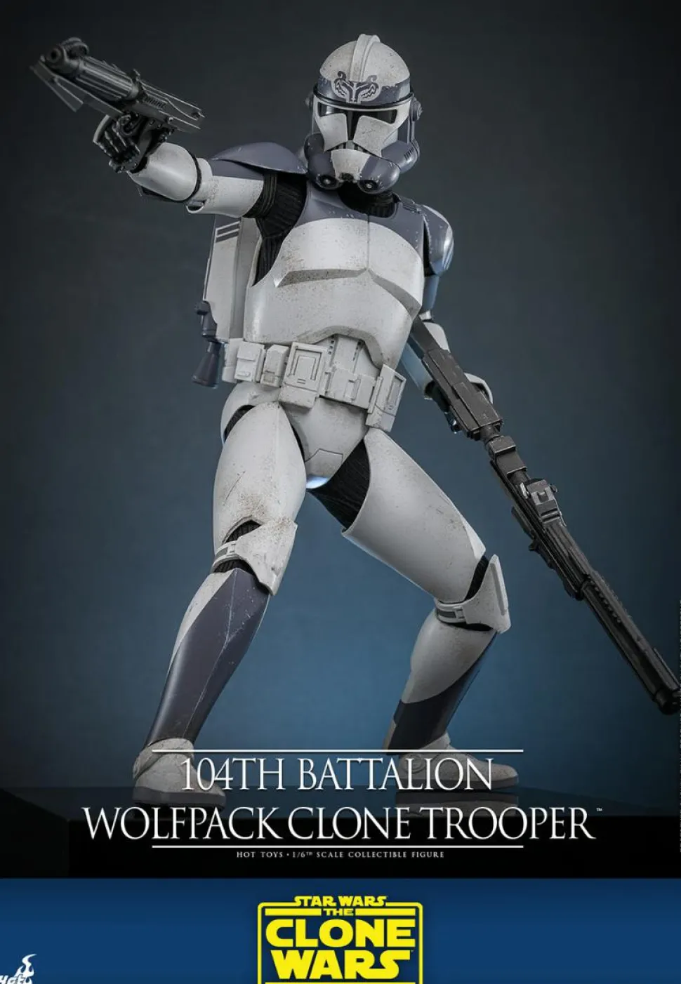 Star Wars: The Clone Wars - 104th Battalion Wolfpack Clone Trooper 1/6th Scale Hot Toys Action Figure