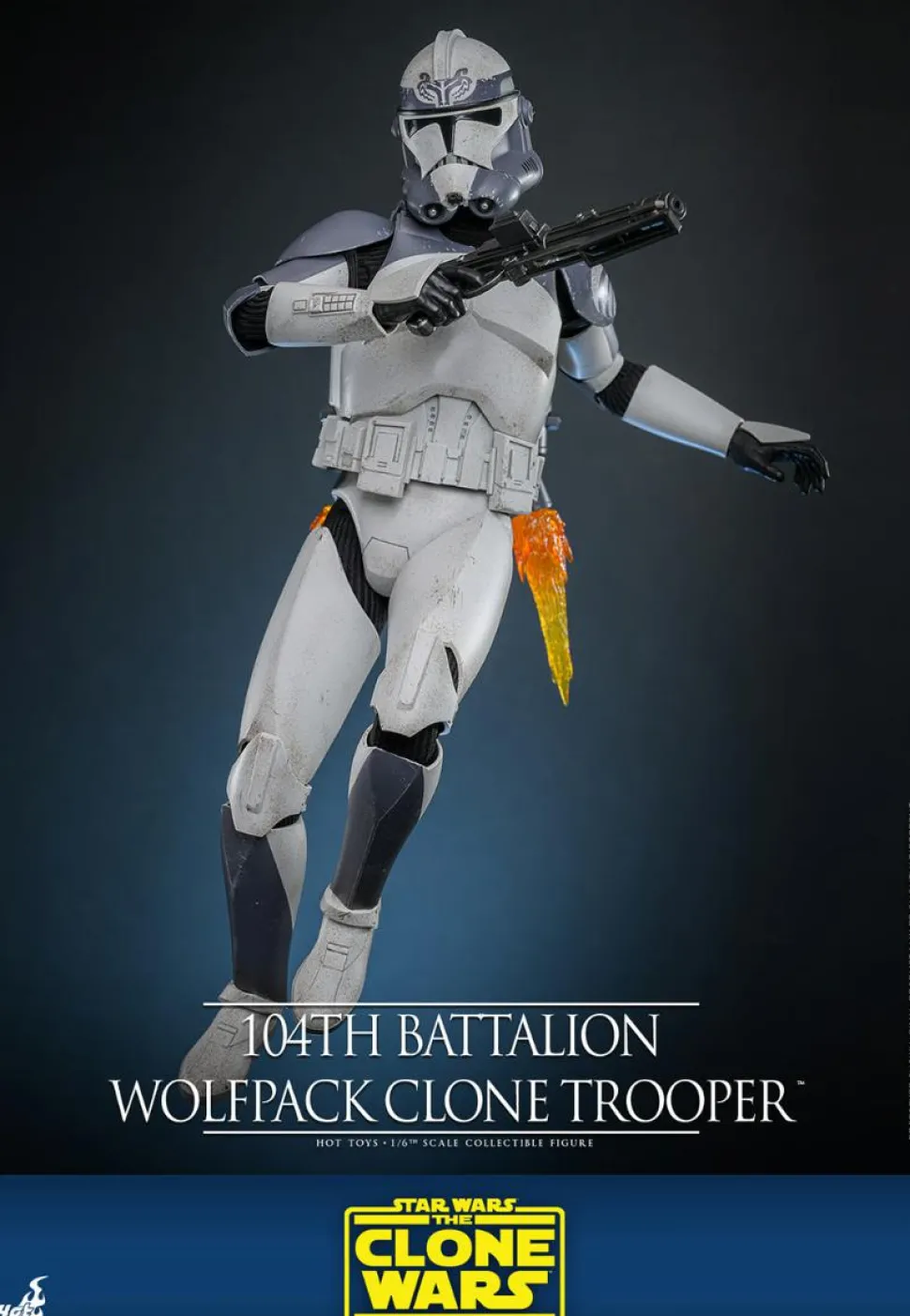 Star Wars: The Clone Wars - 104th Battalion Wolfpack Clone Trooper 1/6th Scale Hot Toys Action Figure