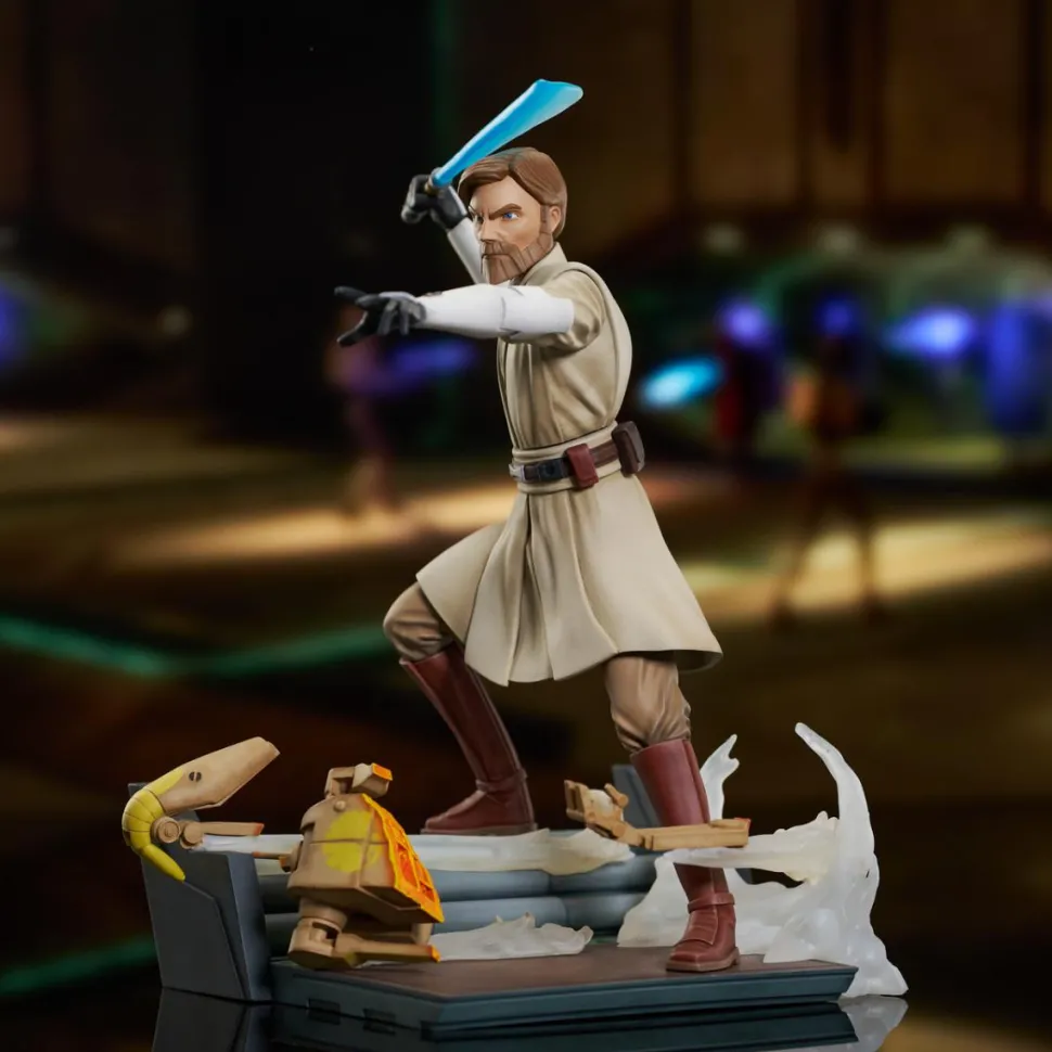 Star Wars: The Clone Wars - General Obi-Wan Kenobi Deluxe Gallery 11" PVC Diorama Statue