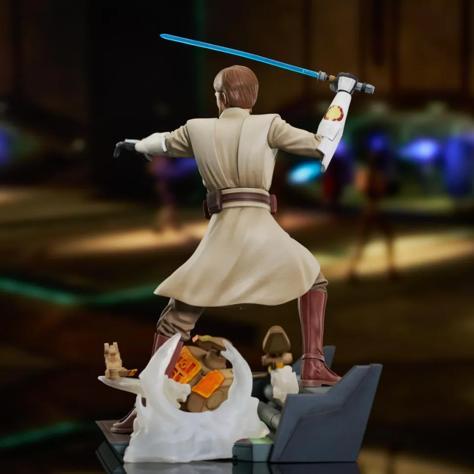 Star Wars: The Clone Wars - General Obi-Wan Kenobi Deluxe Gallery 11" PVC Diorama Statue