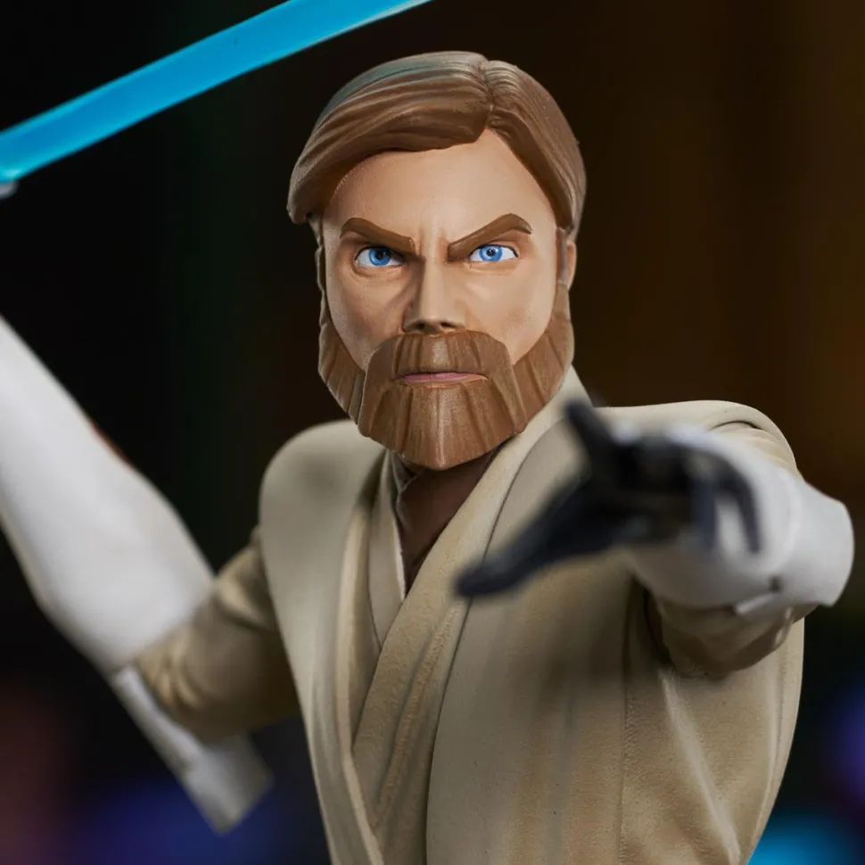 Star Wars: The Clone Wars - General Obi-Wan Kenobi Deluxe Gallery 11" PVC Diorama Statue