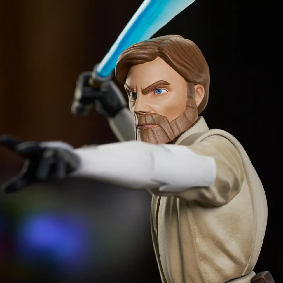 Star Wars: The Clone Wars - General Obi-Wan Kenobi Deluxe Gallery 11" PVC Diorama Statue