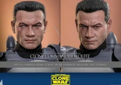 Star Wars: The Clone Wars - Clone Commander Wolffe 1/6th Scale Hot Toys Action Figure