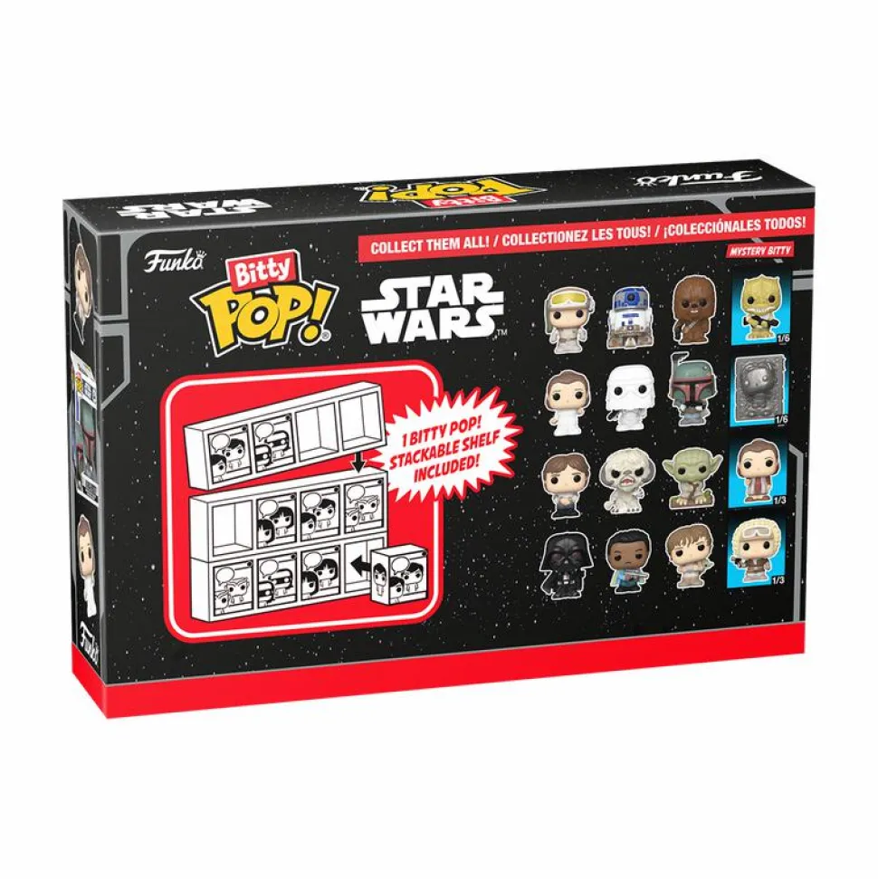 Star Wars: The Empire Strikes Back - Princess Leia, Snowtrooper, Boba Fett & Mystery Bitty Pop! Vinyl Figure 4-Pack