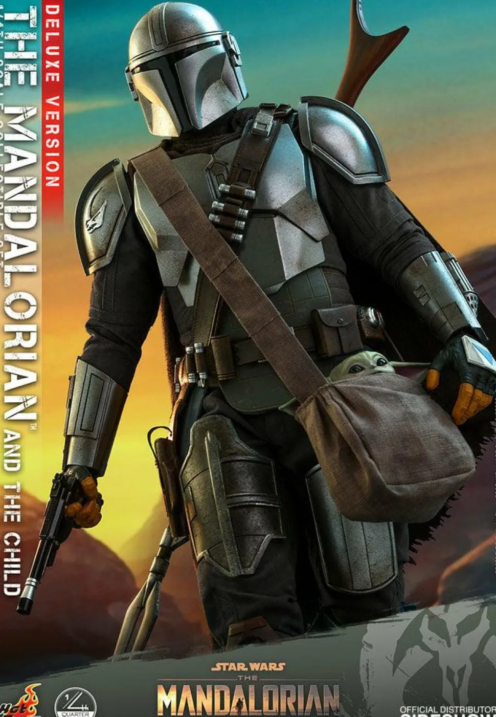 Star Wars: The Mandalorian - The Mandalorian & The Child Deluxe 1/4 Scale Hot Toys Action Figure 2-Pack (Battery Compliant)