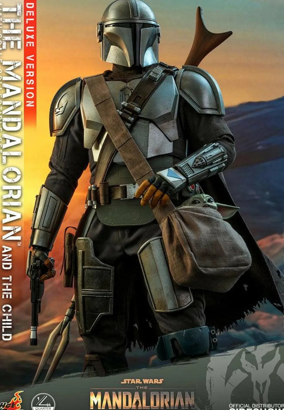 Star Wars: The Mandalorian - The Mandalorian & The Child Deluxe 1/4 Scale Hot Toys Action Figure 2-Pack (Battery Compliant)