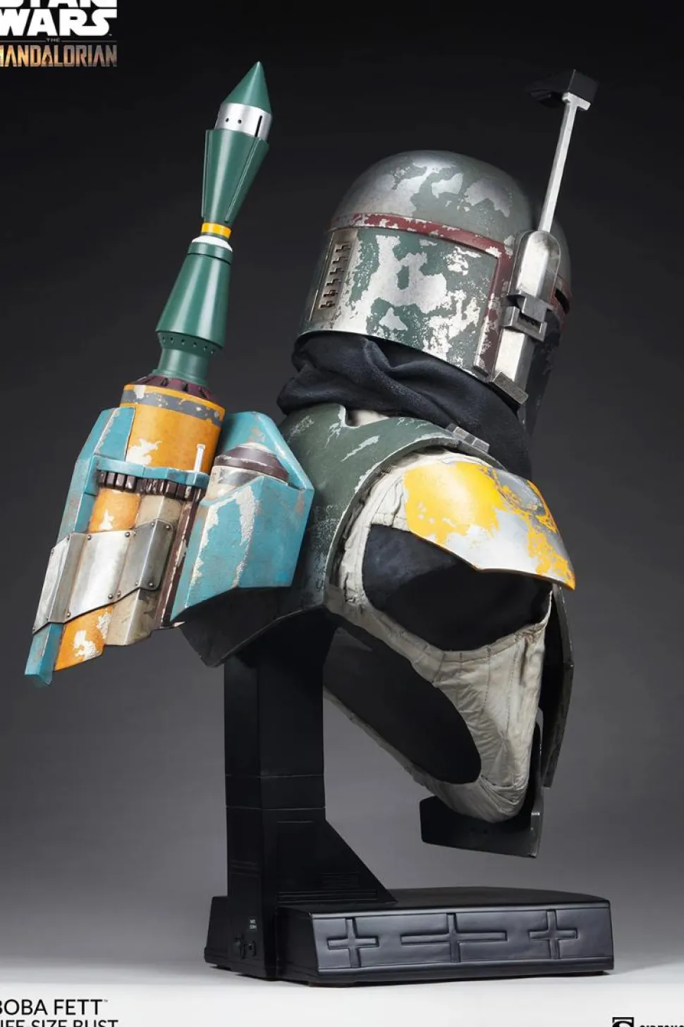 Star Wars: The Mandalorian - Boba Fett 1:1 Scale Life-Size Bust Statue