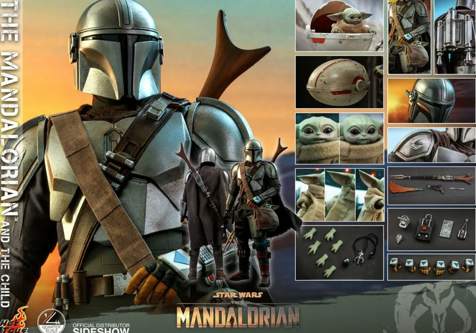 Star Wars: The Mandalorian - The Mandalorian & The Child 1/4 Scale Hot Toys Action Figure 2-Pack (Int Sales Only)