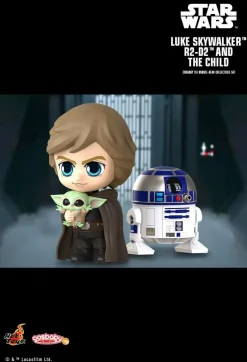 Star Wars: The Mandalorian - Luke Skywalker, R2-D2 & The Child (Grogu) Cosbaby (S) Hot Toys Figure Set