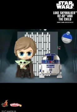 Star Wars: The Mandalorian - Luke Skywalker, R2-D2 & The Child (Grogu) Cosbaby (S) Hot Toys Figure Set