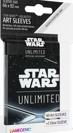 Star Wars: Unlimited - Card Back Black Standard Deck Protector Sleeves (60 Count)