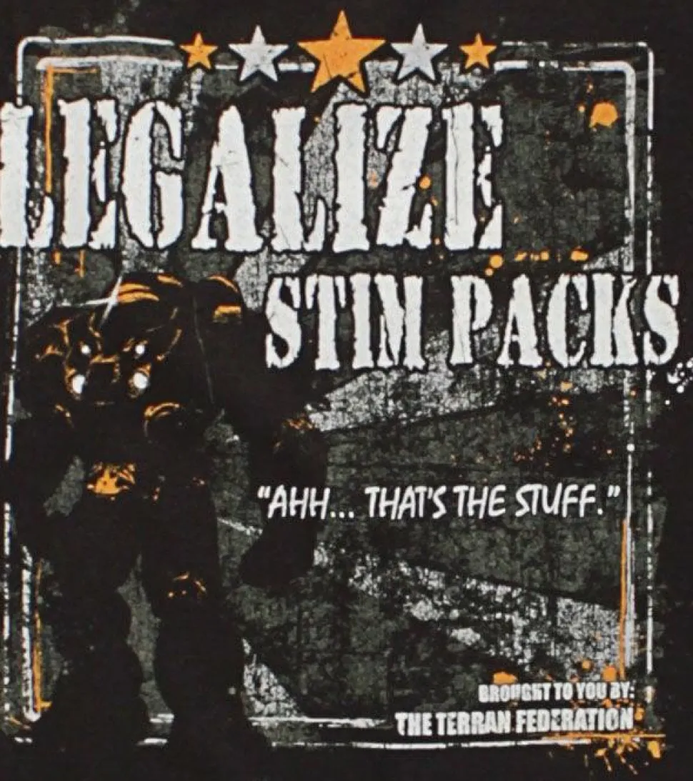 StarCraft - Legalise Stim Packs Male T-Shirt