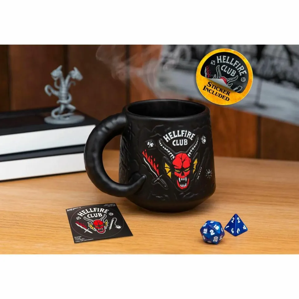 Stranger Things 4 - Hellfire Club Demon Embossed Ceramic Mug