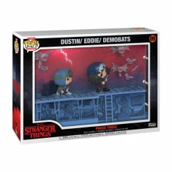 Stranger Things 4 - Phase Three Dustin, Eddie, & Demobats Deluxe Pop! Moments Vinyl Figure