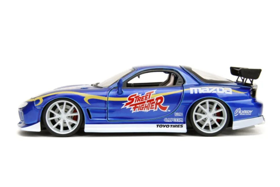 Street Fighter - Chun-Li & 1993 Mazda RX-7 Anime Hollywood Rides 1/24th Scale Die-Cast Vehicle Replica