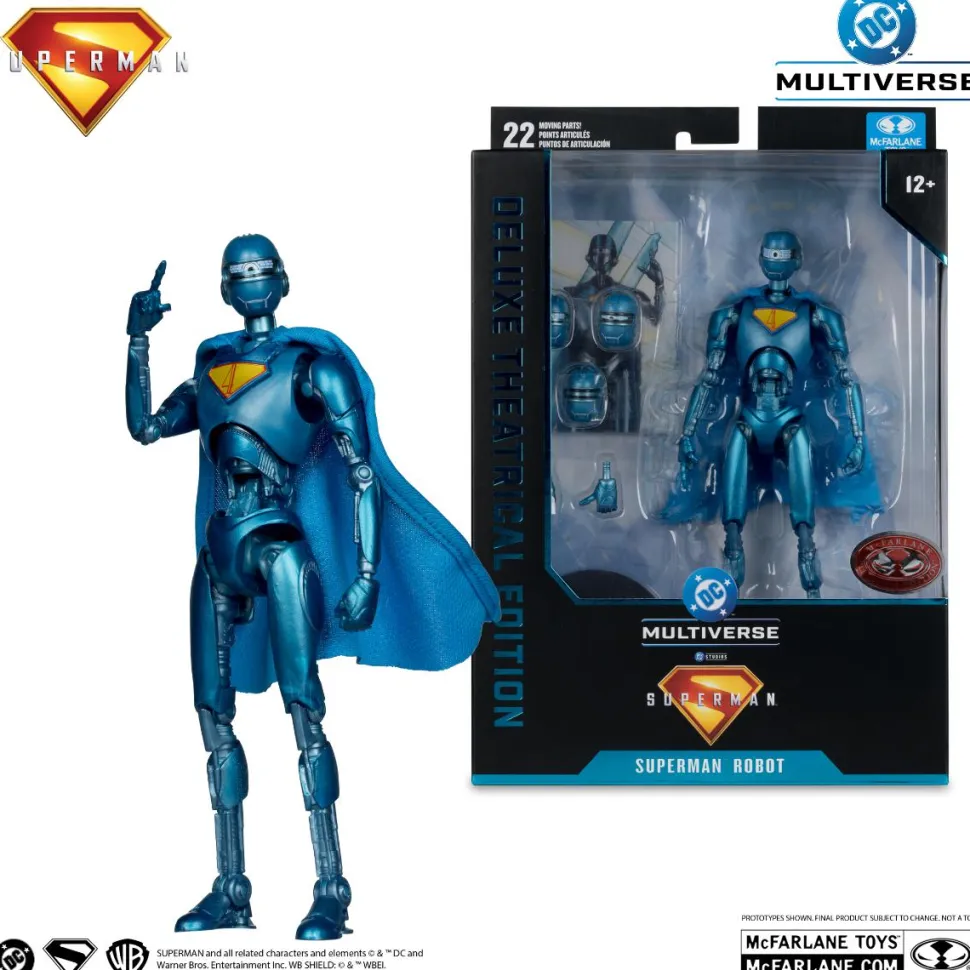 Superman (2025) - Superman Robot #4 Deluxe Theatrical Edition Red Platinum Edition 7" Scale Action Figure