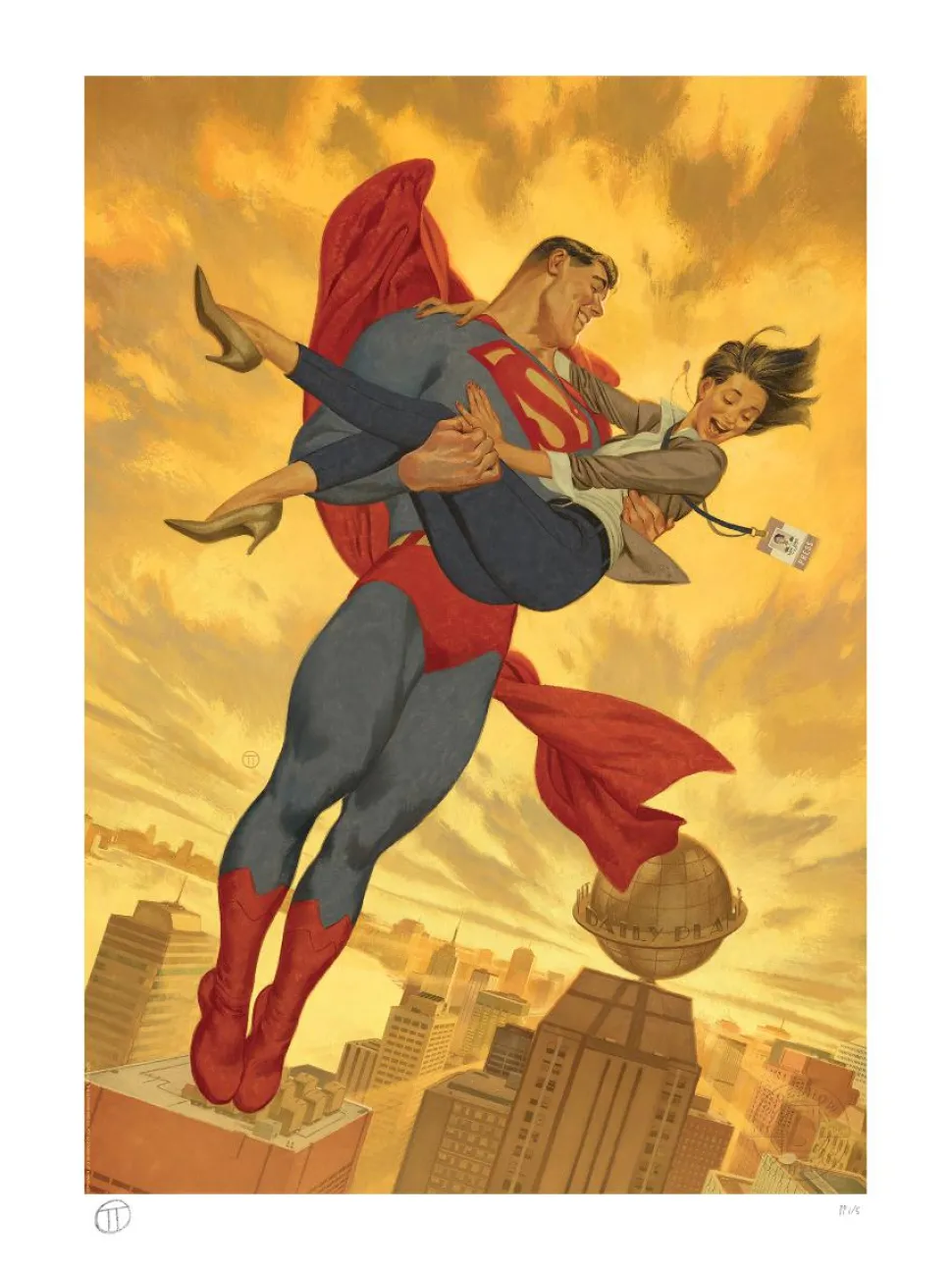 Superman - Superman & Lois Lane Fine Art Print by Julian Totino Tedesco