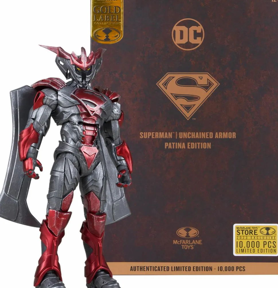 Superman: Unchained - Superman Energised Armour (Patina Edition) DC Multiverse Gold Label Limited Edition 7" Scale Action Figure