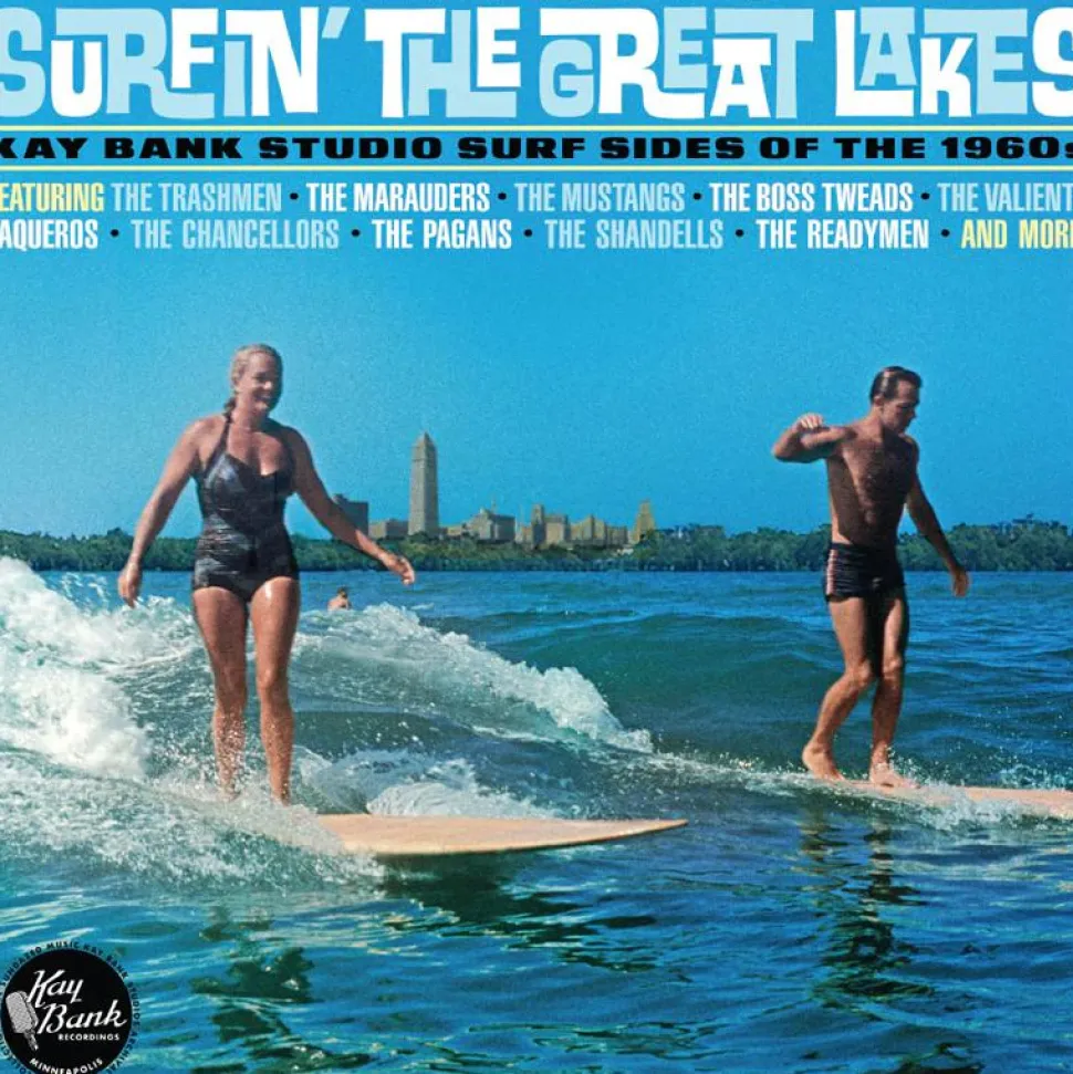 Surfin' the Great Lakes: Kay Bank Studio Surf Sides of the 1960s LP Vinyl Record (2023 Record Store Day Exclusive Seaglass Blue Coloured Vinyl)