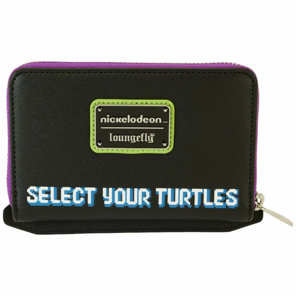 Teenage Mutant Ninja Turtles - 40th Anniversary Vintage Arcade Lenticular Glow in the Dark 4" Faux Leather Zip-Around Wallet