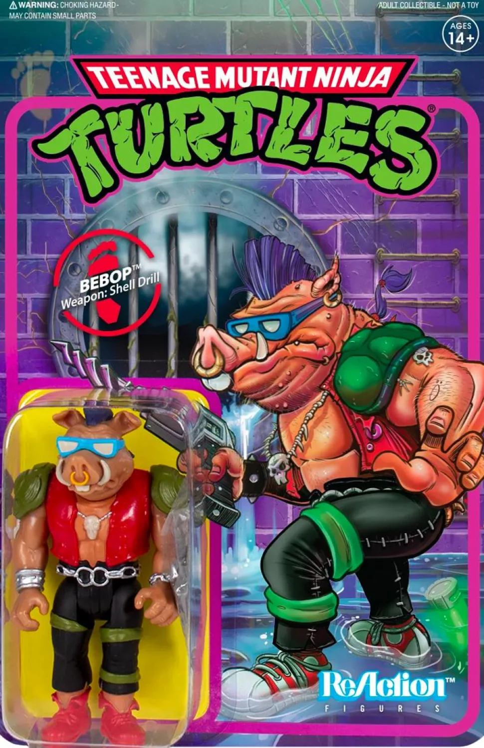 Teenage Mutant Ninja Turtles (1987) - Bebop ReAction 3.75” Action Figure