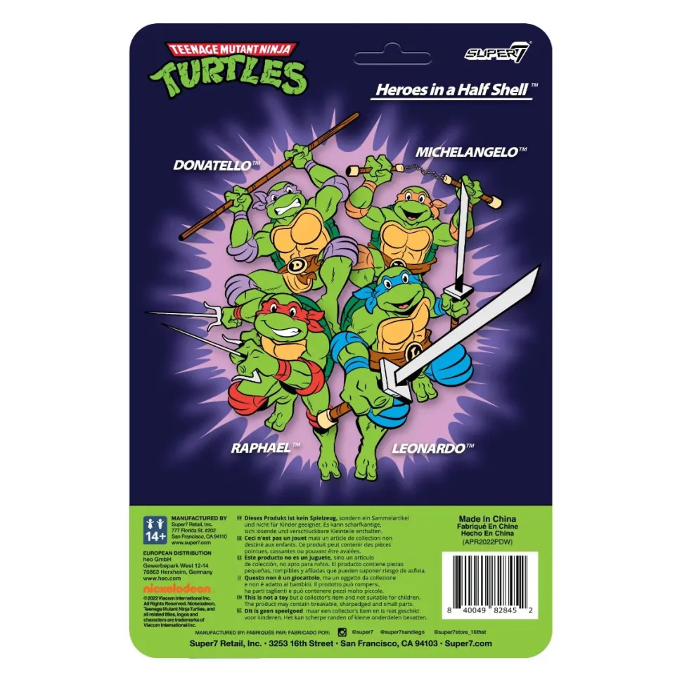 Teenage Mutant Ninja Turtles (1987) - Raphael (Toon) ReAction 3.75" Action Figure
