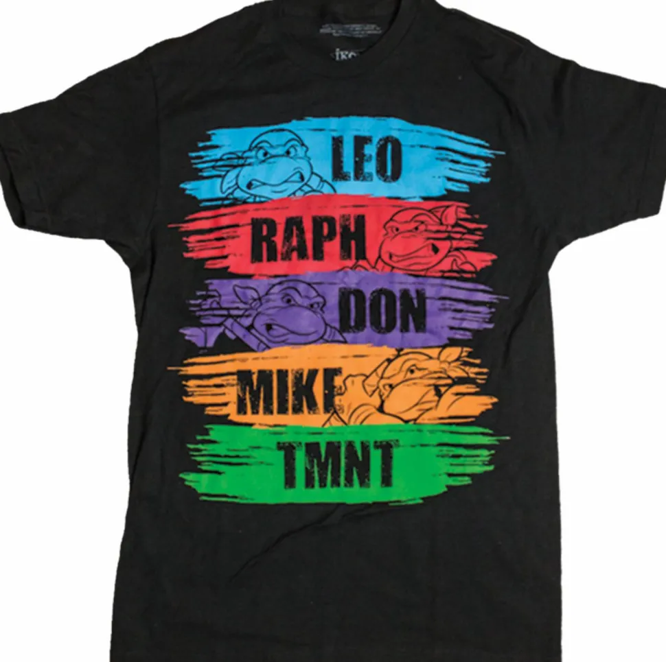 Teenage Mutant Ninja Turtles TMNT - Paint Strokes Black Male T-Shirt
