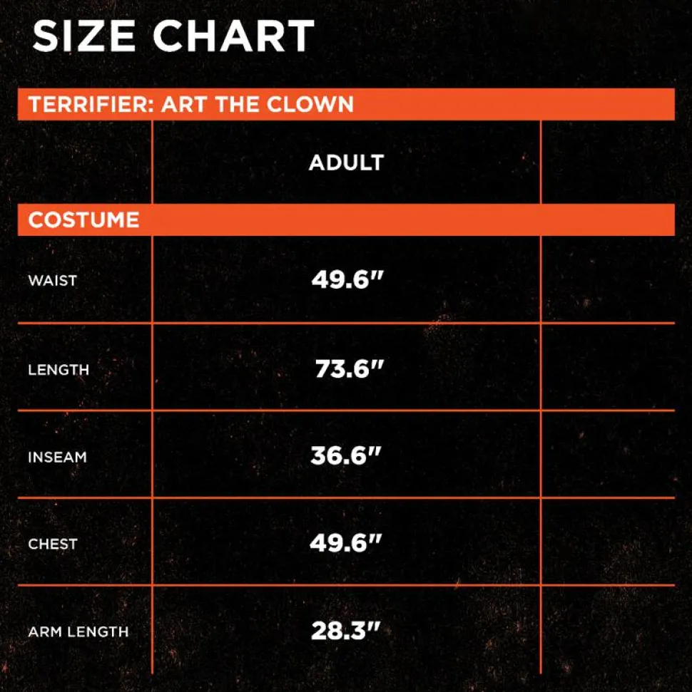 Terrifier - Art the Clown Adult Costume (One Size Fits Most)