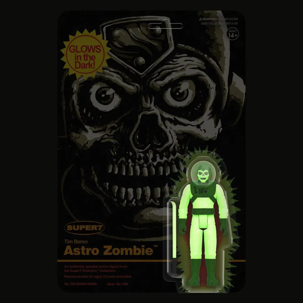 The Astro Zombies - Astro Zombie (Monster Glow) Glow-in-the-Dark ReAction 3.75" Action Figure