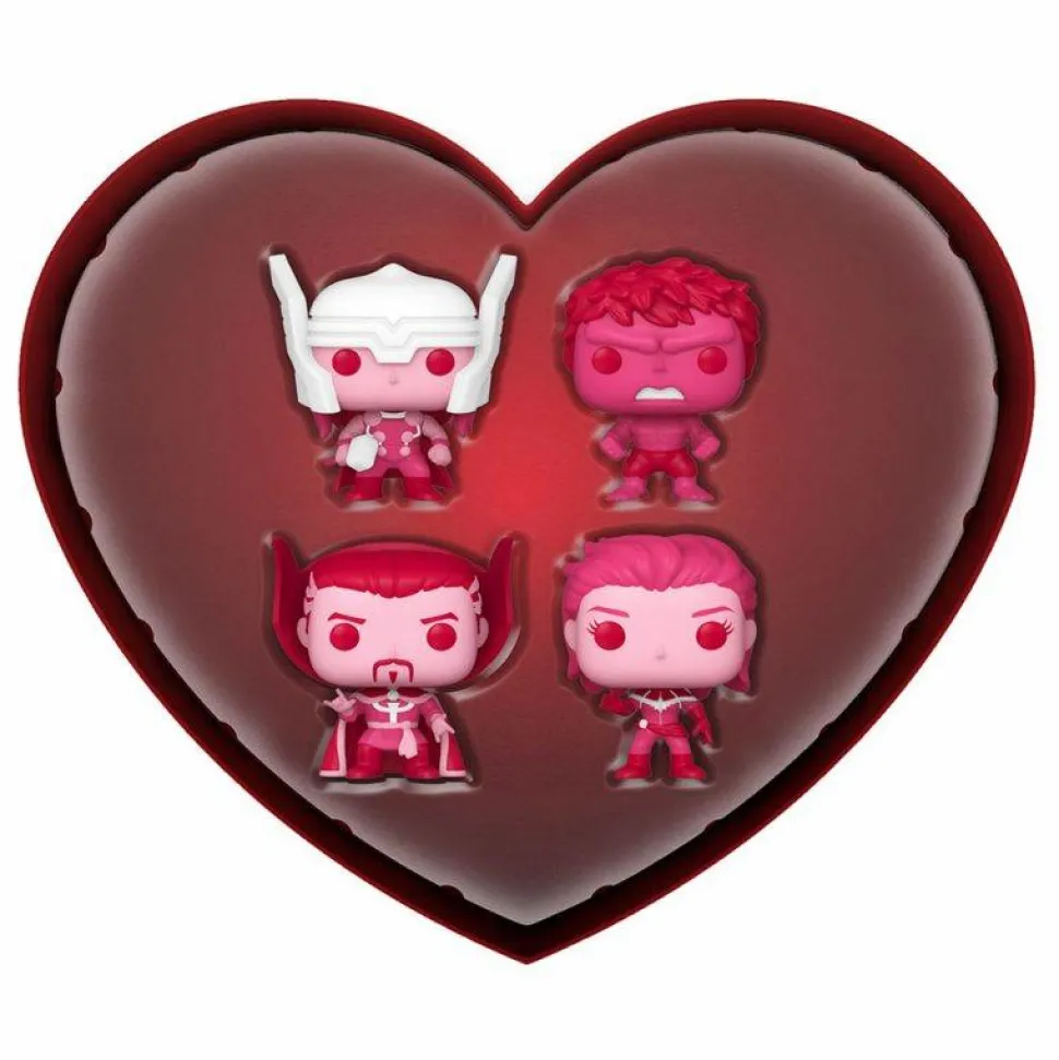 The Avengers - Valentine’s Day Heart-Shaped Box Pocket Pop! Vinyl Figure 4-Pack