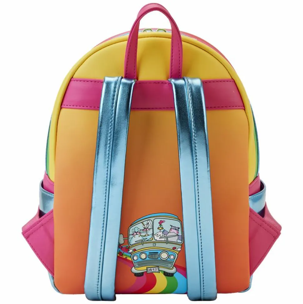 The Beatles - Magical Mystery Tour Bus Lenticular 11” Faux Leather Mini Backpack