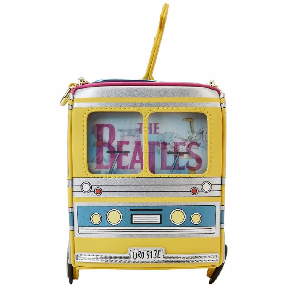 The Beatles - Magical Mystery Tour Bus Lenticular Glow in the Dark 6” Faux Leather Crossbody Bag
