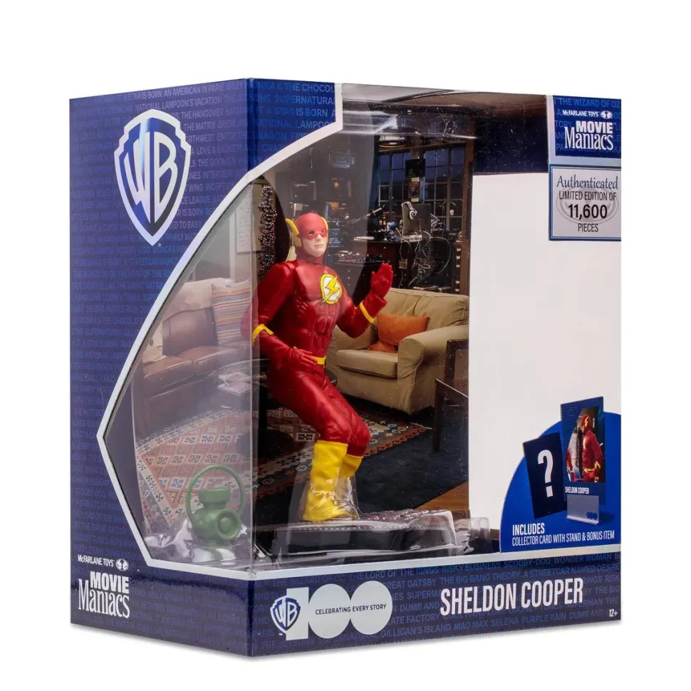 The Big Bang Theory - Sheldon Cooper as the Flash WB100 Movie Maniacs 6" Scale Posed Figure