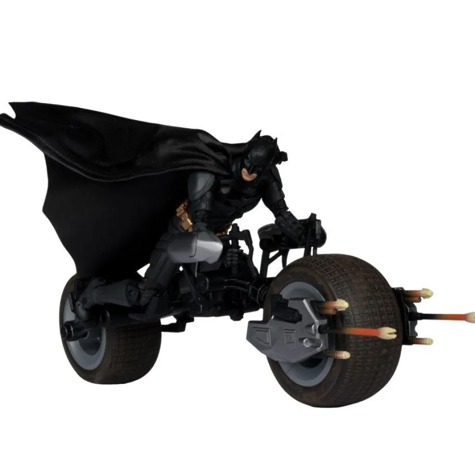 The Dark Knight Rises (2012) - Batman & Batpod DC Multiverse Gold Label 7" Scale Action Figure Vehicle 2-Pack