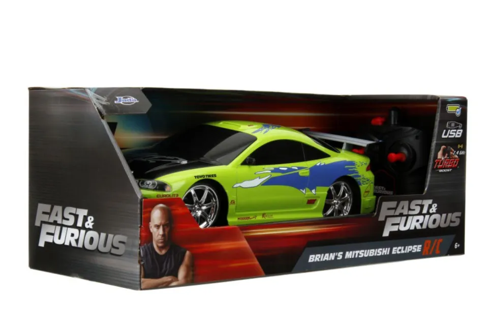 The Fast and the Furious - Brian’s 1995 Mitsubishi Eclipse 1/16th Scale R/C Remote Control Vehicle Replica
