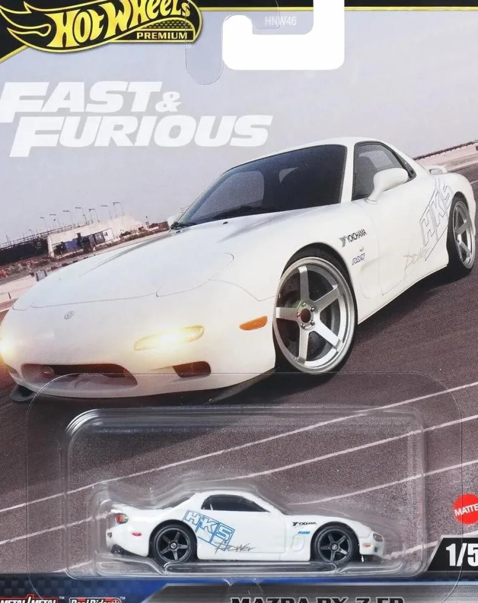 The Fast and the Furious - Mazda RX-7 FD Hot Wheels Premium Real Riders 1/64th Scale Die-Cast Vehicle Replica (2025 Mix #2)