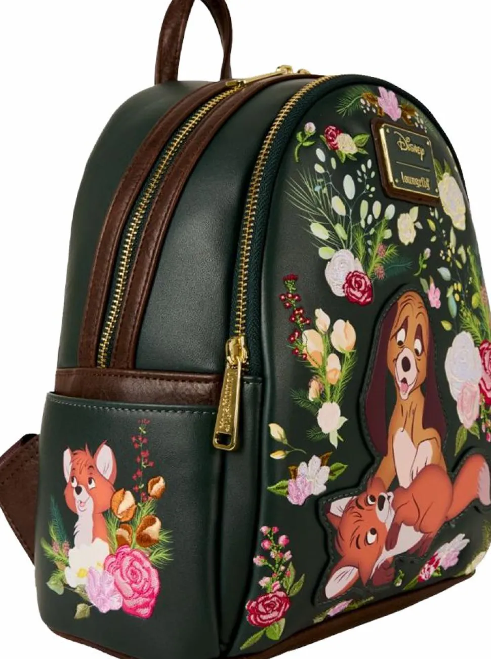 The Fox and the Hound (1981) - Forest Floral 10" Faux Leather Mini Backpack