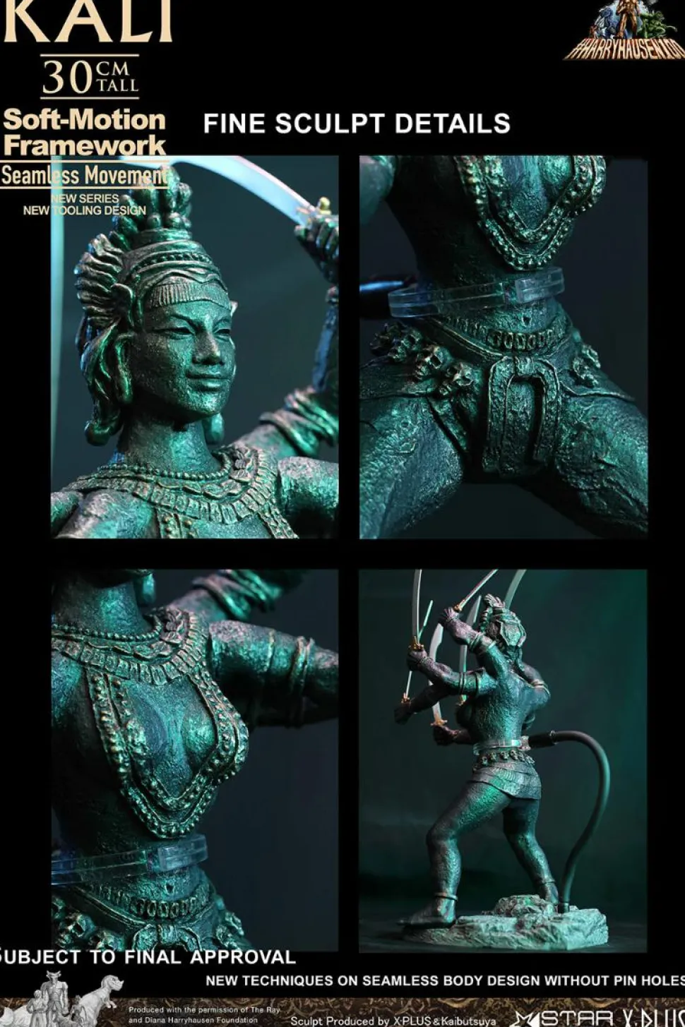 The Golden Voyage of Sinbad (1973) - Kali, Goddess of Death Ray Harryhausen Soft Motion Series 12" Statue