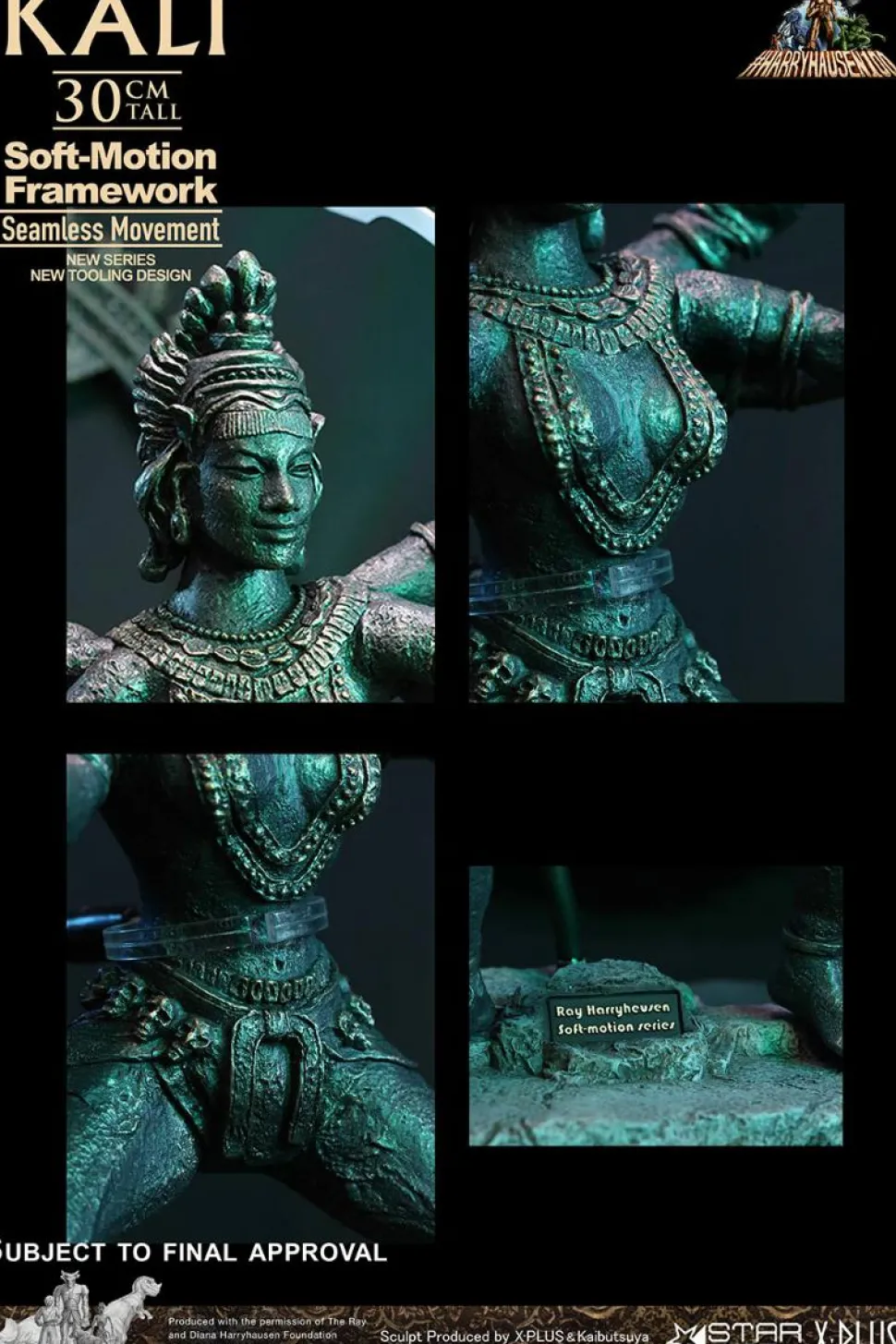 The Golden Voyage of Sinbad (1973) - Kali, Goddess of Death Ray Harryhausen Soft Motion Series 12" Statue