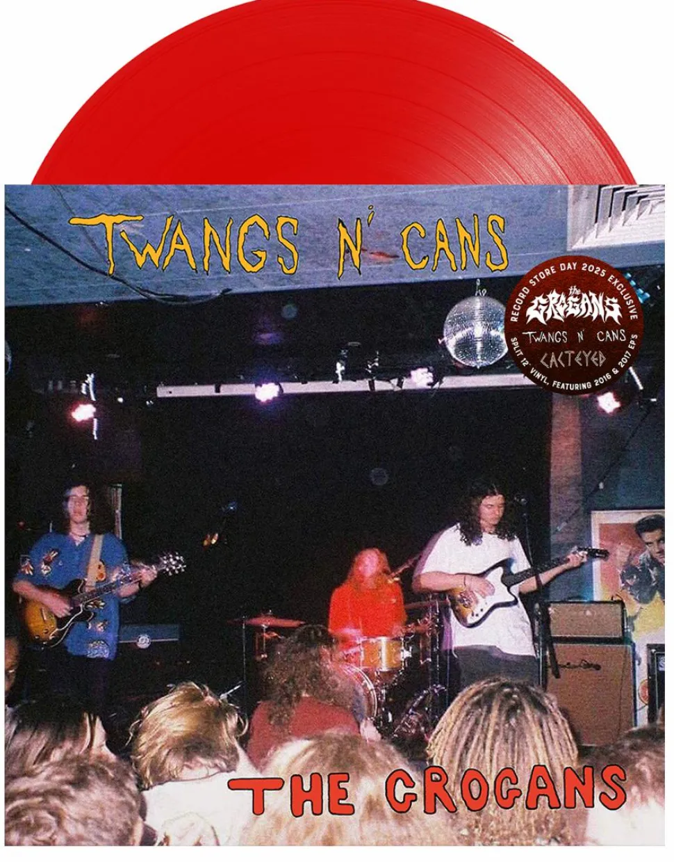 The Grogans - Twangs n’ Cans / Cacteyed Split EP Vinyl Record (2025 Record Store Day Exclusive Red Coloured Vinyl)