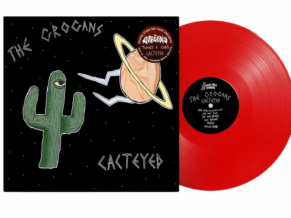 The Grogans - Twangs n’ Cans / Cacteyed Split EP Vinyl Record (2025 Record Store Day Exclusive Red Coloured Vinyl)