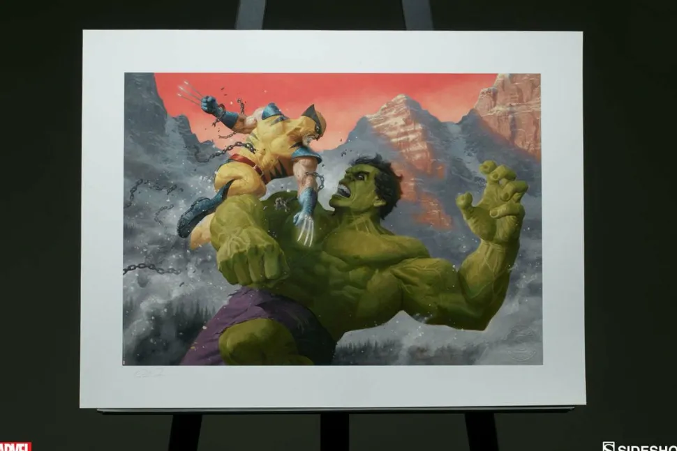 The Incredible Hulk - Hulk and Wolverine: First Appearance Variant Premium Art Print by Paolo Rivera