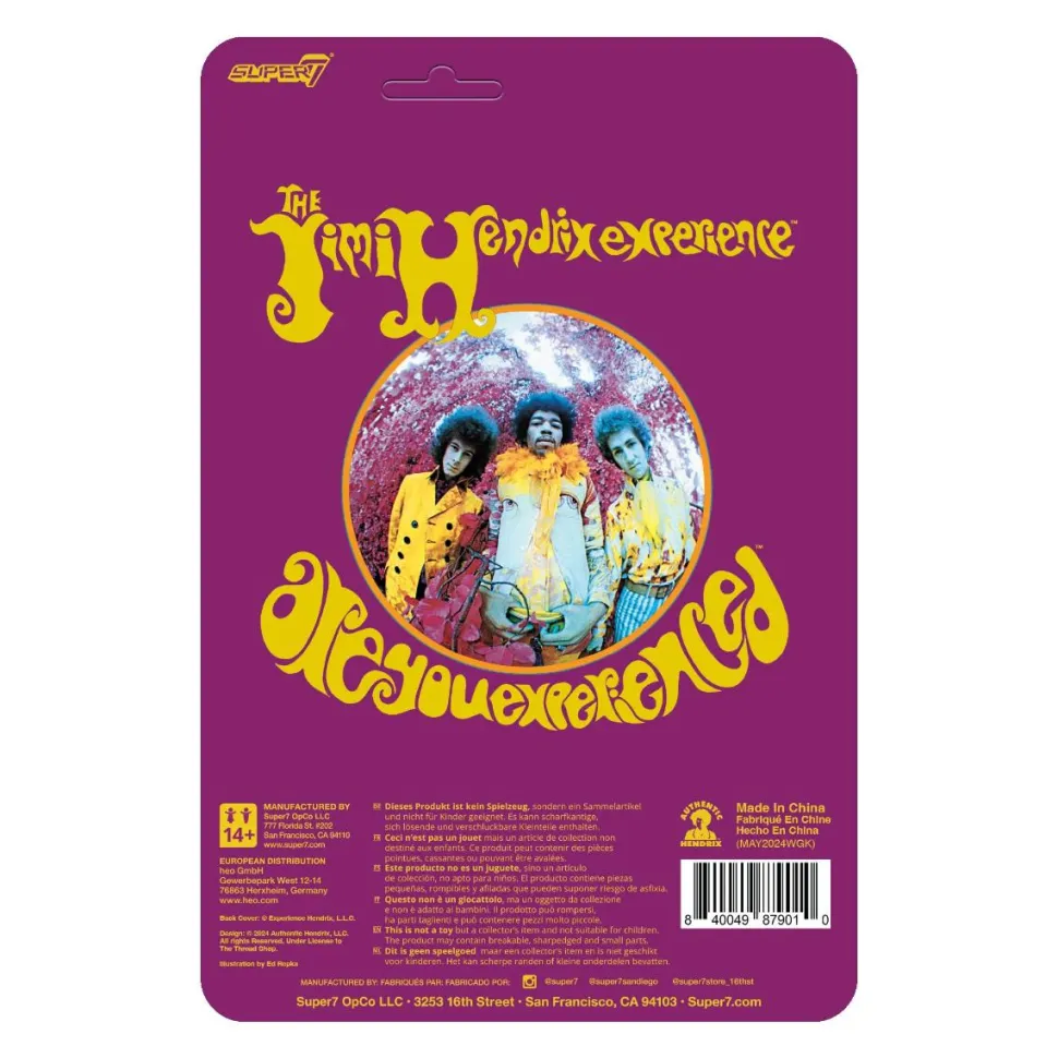The Jimi Hendrix Experience - Jimi Hendrix (Are You Experienced) Reverse Album Colours ReAction 3.75" Action Figure