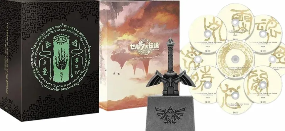 The Legend of Zelda: Tears of the Kingdom - Original Video Game Soundtrack 9xCD Album with Master Sword Shaped USB Limited Edition Box Set