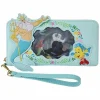 The Little Mermaid (1989) - Ariel Princess Lenticular 4" Faux Leather Zip-Around Wristlet Wallet