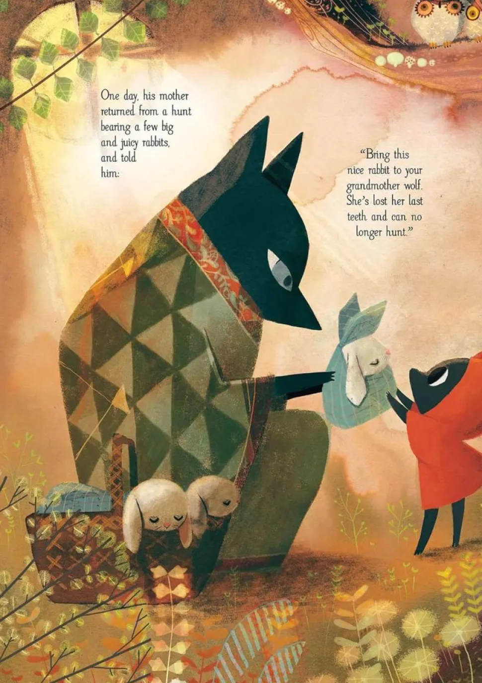 The Little Red Wolf by Amelie Flechais Paperback Book