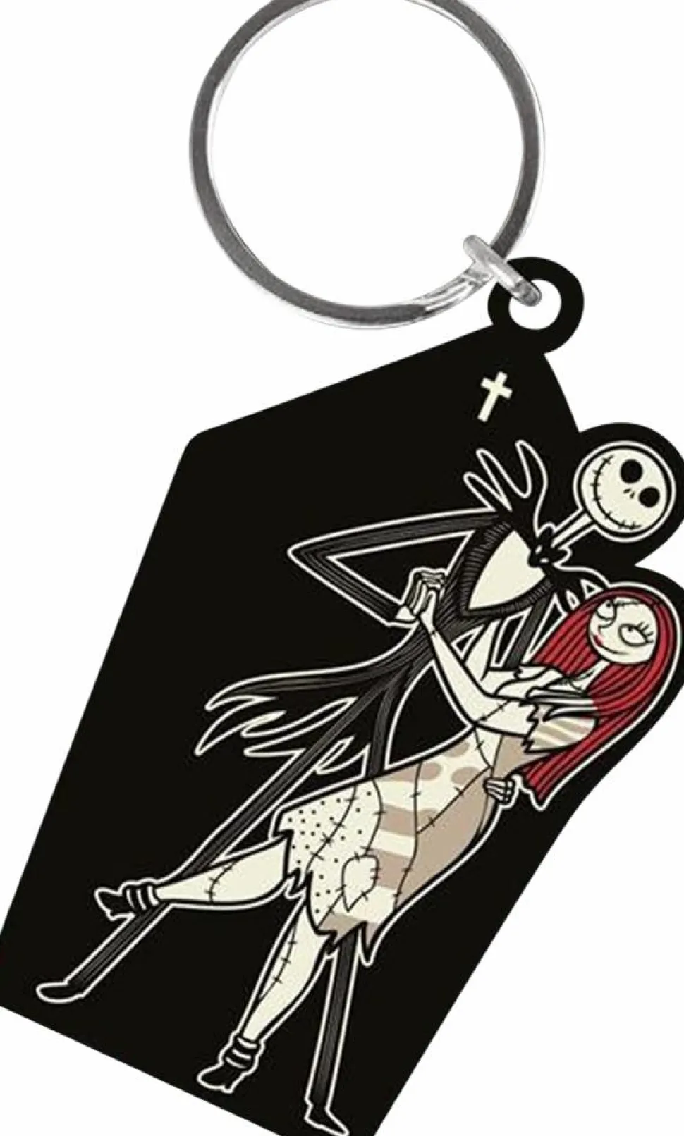 The Nightmare Before Christmas - Jack & Sally Coffin Rubber Keychain