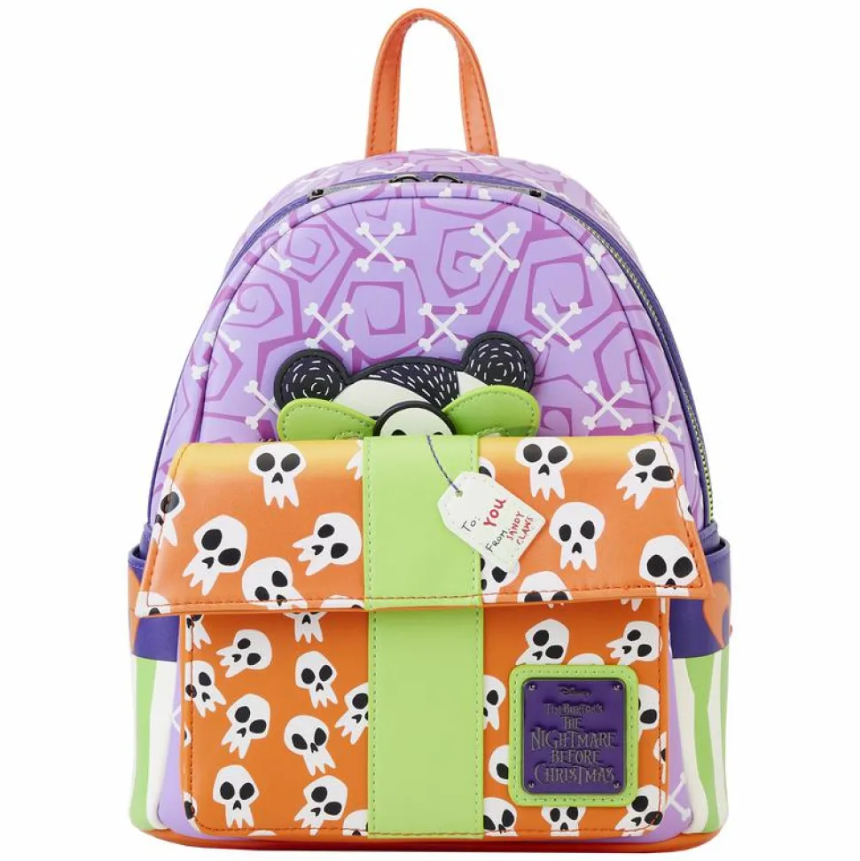 The Nightmare Before Christmas - Scary Teddy Present Glow in the Dark 10" Faux Leather Mini Backpack
