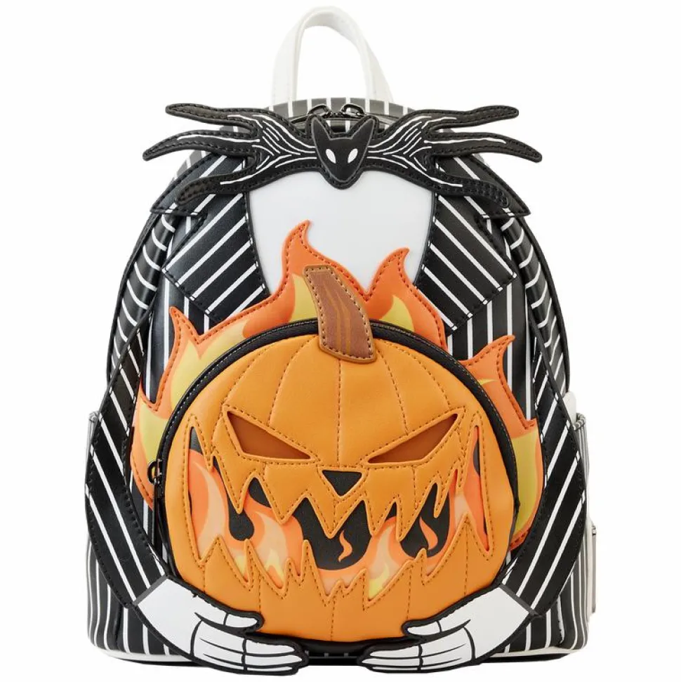 The Nightmare Before Christmas - Pumpkin Head Jack Glow in the Dark 10" Faux Leather Mini Backpack